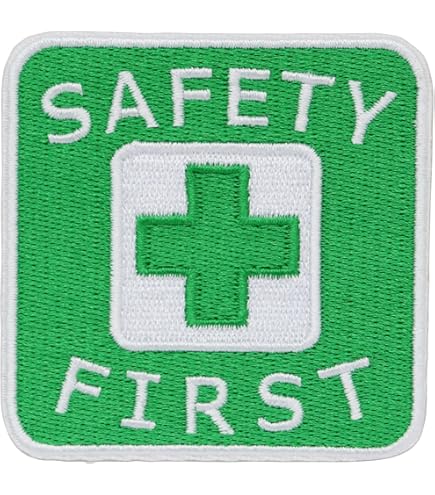 Amazon.co.jp: ワッペン 安全第一と緑十字 SAFETY FIRST アイロン接着